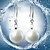 baratos Brincos-Women&#039;s Pearl Drop Earrings Fashion Pearl Earrings Jewelry Screen Color / White For Daily