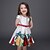 Χαμηλού Κόστους Φορέματα-Κοριτσίστικα Λουλουδάτο Φλοράλ Κοντομάνικο Πολυεστέρας Φόρεμα Λευκό