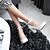 abordables Tacones de mujer-Mujer Zapatos Semicuero Primavera Verano Tacón Cuadrado Plataforma para Casual Oficina y carrera Vestido Blanco Negro Rosa