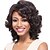 cheap Black &amp; African Wigs-Synthetic Wig Curly Wavy Wavy Side Part Wig Short Black Synthetic Hair 16 inch Women&#039;s Black