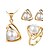 cheap Jewelry Sets-Women&#039;s Crystal Jewelry Set - Crystal Include Gray / Gold / White / Gold / Black For Wedding / Party / Daily / Rings / Earrings / Necklace