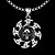 cheap Men&#039;s Necklaces-Maya Fashion Generous Ferris Wheel Skull Man Stainless Steel Pendant Necklace(Gray)(1Pcs)