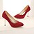 baratos Sapatos de Salto Alto de mulher-Feminino Sapatos Courino Primavera Verão Outono Salto Agulha para Casual Social Preto Marron Vermelho
