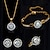 cheap Jewelry Sets-Jewelry Set Necklace For Women&#039;s Synthetic Diamond Moissanite Party Wedding Birthday Crystal Cubic Zirconia Solitaire Round Cut Halo / Earrings / Bracelet / Ring / Gift / Casual