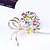 cheap Brooches-Women&#039;s Brooches Flower Flower Ladies Luxury Party Fashion Imitation Diamond Brooch Jewelry Rainbow For Party Special Occasion Birthday Gift Daily
