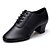 cheap Latin Shoes-Women&#039;s Modern Shoes Heel Cuban Heel Leather Lace-up Black / White / Red / Indoor