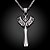 cheap Men&#039;s Necklaces-Maya Fashion Unique Delicate Angelic Wings Man Stainless Steel Pendant Necklace(Gray)(1Pcs)