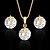 cheap Religious Jewelry-Women&#039;s Jewelry Set Wedding Party Daily Casual Sports Zircon Cubic Zirconia Gold Plated Circle Geometric Cross Earrings Necklaces
