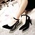 olcso Női magas sarkú cipők-Női Cipő Bőrutánzat Tavasz Nyár Ősz Tűsarok mert Hétköznapi Ruha Fekete Piros Kék