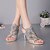 preiswerte Damensandalen-Damen Sandalen Glitzer Kristall Pailletten Juwelen Übergrössen High Heel Sandalen Strass Konischer Absatz Offene Spitze Chinoiserie Kleid Party &amp; Abend Outdoor Wanderschuhe Kunststoff Knöchelriemen