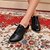 halpa Naisten oxford-kengät-Oxford-kengät - Leveä korko - Naisten kengät - Tekonahka - Musta / Beesi - Toimisto / Puku / Rento - Pyöreäkärkiset