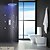 tanie Baterie prysznicowe-Bateria prysznicowa Zestaw - Zawiera prysznic ręczny Termostatyczny LED Nowoczesny Chrom Zawór mosiężny Bath Shower Mixer Taps / Mosiądz