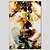 olcso Absztrakt festmények-Hang festett olajfestmény Kézzel festett - Absztrakt Klasszikus / Hagyományos / Rusztikus Vászon / Nyújtott vászon
