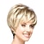 tanie Peruki syntetyczne modne-Peruki syntetyczne Curly Curly Peruka Blond Krótkie Blond Włosie synetyczne Damskie Blond