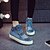 preiswerte Damen-Sneaker-DamenOutddor Lässig-Denim Jeans-Flacher Absatz-Komfort-Schwarz Blau Marineblau