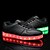 economico Sneakers da donna-Per donna Scarpe Di pelle Primavera / Estate / Autunno Comoda / Scarpe luminose Sneakers Piatto Punta chiusa Lacci / LED Bianco / Nero