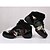 cheap Dance Shoes-Men&#039;s / Women&#039;s Dance Sneakers Leather Flat / Sandal / Boots Low Heel Non Customizable Dance Shoes Black