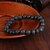 preiswerte Herrenarmbänder-Schwarze Lava Perlenarmband Glasperlen Lavastein Armband Schmuck Mattschwarz Für Weihnachts Geschenke Hochzeit Party Alltag Normal Sport