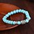 cheap Religious Jewelry-Turquoise Bead Bracelet Love Ladies Birthstones Two-tone Turquoise Bracelet Jewelry Green For Christmas Gifts Casual