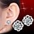 cheap Earrings-Women&#039;s Cubic Zirconia Stud Earrings Flower Birthstones Sterling Silver Zircon Silver Earrings Jewelry For Wedding Party Daily Casual Sports