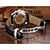 cheap Mechanical Watches-Carnival Men&#039;s Fashion Watch Automatic self-winding Leather Band Brown