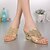cheap Women&#039;s Sandals-Women&#039;s Shoes Leather Wedge Heel Heels Sandals Party &amp; Evening / Dress / Casual Rose Gold