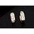 זול עגילים-עגילים צמודים טבעות חישוקים For בגדי ריקוד נשים זירקונה מעוקבת מפלגה חתונה קזו&#039;אל זירקון ציפוי זהב סגסוגת צבעים ממוינים