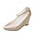cheap Wedding Shoes-Women&#039;s Leatherette Spring / Summer Wedge Heel Red / Pink / Almond / Wedding / Party &amp; Evening