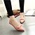 billige Flade sko til kvinder-Dame udendørs Afslappet Rosette Flade hæle Komfort Kunstlæder Sort Hvid Lys pink