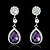 cheap Earrings-Women&#039;s AAA Cubic Zirconia Drop Earrings Zircon Cubic Zirconia Earrings Drop Ladies Birthstones Jewelry Red / Lilac / Champagne For Wedding Party / Crystal