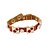 billiga Modearmband-Dam Läder Armband Lyx Läder Armband Smycken Orange Till Bröllop Party Dagligen Casual Sport / Diamantimitation / Bergkristall