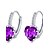 cheap Earrings-Cubic Zirconia Stud Earrings Hoop Earrings Heart Zircon Earrings Jewelry Golden / Purple / Pink For Wedding Party Daily Casual Sports