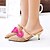 cheap Women&#039;s Sandals-Women&#039;s Casual Summer Crystal Stiletto Heel Tulle Golden Blue