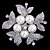 ieftine Ace și Broșe-Pentru femei Broșe Floare Petrecere femei Birou Casual Modă Zirconia cubică Broșă Bijuterii Argintiu Pentru Petrecere Nuntă Ocazie specială Aniversare Zi de Naștere Cadou
