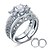 זול Fashion Ring-טבעות,כסף סטרלינג זירקונה מעוקבת / חיקוי יהלום תכשיטים כסף סטרלינג טבעות הצהרה