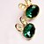 cheap Earrings-Women&#039;s Cubic Zirconia Stud Earrings Drop Earrings Ladies European Fashion Cubic Zirconia Platinum Plated Earrings Jewelry Green For