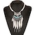 cheap Necklaces-Statement Necklace Tassel Fringe Statement Tassel Work Vintage Resin Silver Plated Alloy Screen Color Necklace Jewelry 1pc For