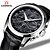 cheap Mechanical Watches-Carnival Men&#039;s Fashion Watch Automatic self-winding Leather Band Black