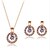 cheap Jewelry Sets-Diamond Cubic Zirconia tiny diamond Jewelry Set Stud Earrings Pendant Necklace Round Cut Ladies Work Party Zircon Cubic Zirconia Earrings Jewelry Rose Gold For 1 set