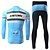 cheap Men&#039;s Clothing Sets-XINTOWN Long Sleeve Cycling Jersey with Tights - Blue Dots Bike Jersey Clothing Suit Thermal / Warm Fleece Lining 3D Pad Winter Sports Elastane Fleece Dots Road Bike Cycling Clothing Apparel
