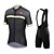 cheap Men&#039;s Clothing Sets-KEIYUEM Men&#039;s Short Sleeve Cycling Jersey with Bib Shorts Black White Green Patchwork Bike Tights Clothing Suit Waterproof Windproof 3D Pad Sports Patchwork Clothing Apparel / Stretchy