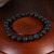 preiswerte Herrenarmbänder-Schwarze Lava Perlenarmband Glasperlen Lavastein Armband Schmuck Mattschwarz Für Weihnachts Geschenke Hochzeit Party Alltag Normal Sport