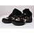 cheap Dance Shoes-Men&#039;s / Women&#039;s Dance Sneakers Leather Flat / Sandal / Boots Low Heel Non Customizable Dance Shoes Black