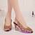 cheap Women&#039;s Sandals-Women&#039;s Shoes Leather Wedge Heel Wedges / Peep Toe Sandals Party &amp; Evening / Dress / Casual Black / Purple / Gold