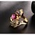 cheap Rings-Ring Wedding / Party / Daily / Casual Jewelry Zircon / Titanium Steel / Gold Plated Women Statement Rings 1pc,6 / 7 / 8 / 9 Gold