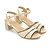 halpa Naisten sandaalit-Women&#039;s / Girls&#039; Shoes Leatherette Spring / Summer Chunky Heel / Block Heel Buckle / Hollow-out Beige / Blue / Pink / Block Heel Sandals