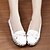 billige Flate sko til kvinner-Dame Mokasin Loafers i lær Komfort Loafers utendørs Sløyfe Flat hæl Komfort Kunstlær Svart Hvit Rød