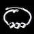 cheap Bracelets-Lureme® Classic Geometry Silver Plated Snake Chain Adjustable Bracelets for Women