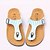 cheap Women&#039;s Slippers &amp; Flip-Flops-Women&#039;s Shoes Leatherette Flat Heel Flip Flops Flip-Flops Outdoor / Casual Blue / Black and White