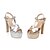 cheap Women&#039;s Sandals-Women&#039;s Shoes Leatherette Glitter Summer Chunky Heel Platform Buckle for Casual Party &amp; Evening Dress Silver Golden